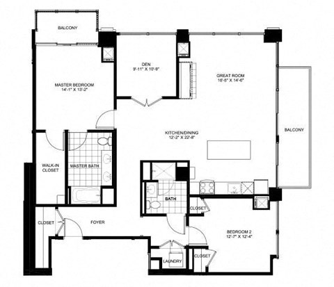Floor plan at Flair Tower